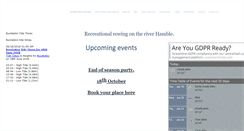 Desktop Screenshot of hambleriverrowing.com